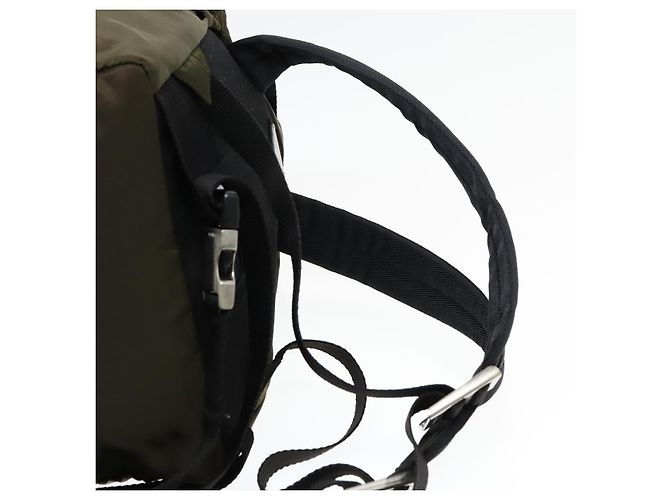 PRADA Backpack Nylon Khaki Silver Auth ep5764 Silvery - view 10