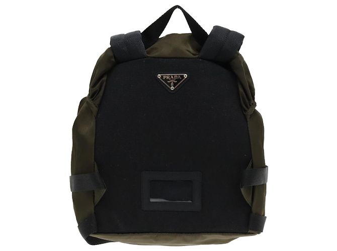 PRADA Backpack Nylon Khaki Silver Auth ep5764 Silvery - view 2