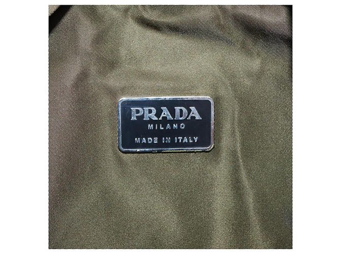PRADA Backpack Nylon Khaki Silver Auth ep5764 Silvery - view 22