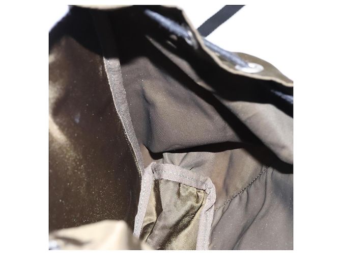 PRADA Backpack Nylon Khaki Silver Auth ep5764 Silvery - view 23