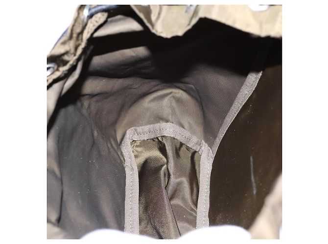 PRADA Backpack Nylon Khaki Silver Auth ep5764 Silvery - view 24