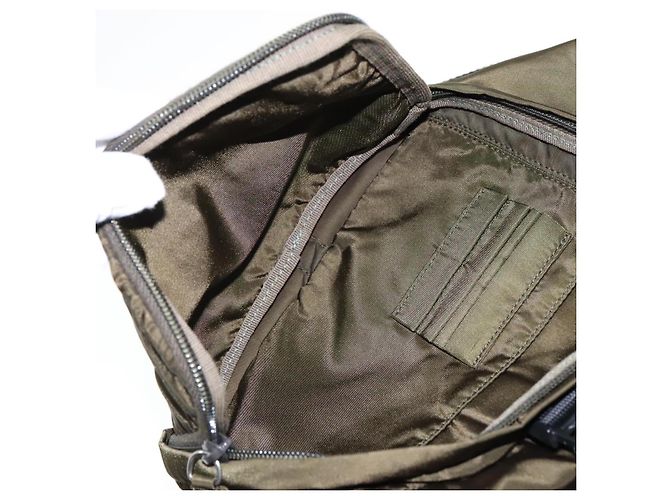 PRADA Backpack Nylon Khaki Silver Auth ep5764 Silvery - view 25