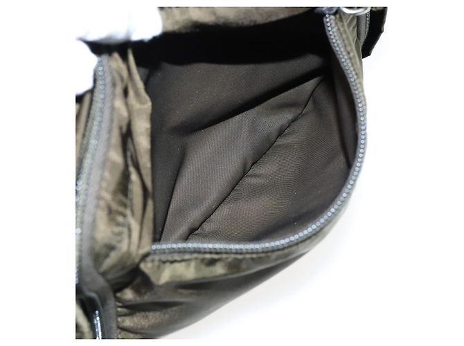 PRADA Backpack Nylon Khaki Silver Auth ep5764 Silvery - view 27