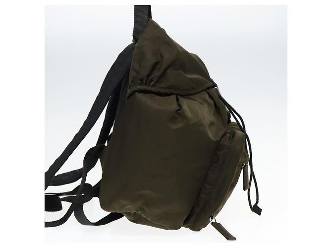 PRADA Backpack Nylon Khaki Silver Auth ep5764 Silvery - view 3