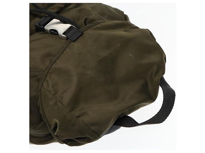 PRADA Backpack Nylon Khaki Silver Auth ep5764 Silvery - view 6