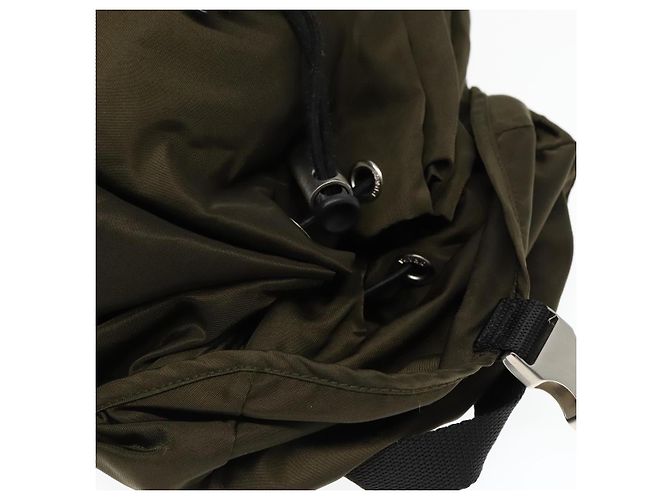 PRADA Backpack Nylon Khaki Silver Auth ep5764 Silvery - view 7