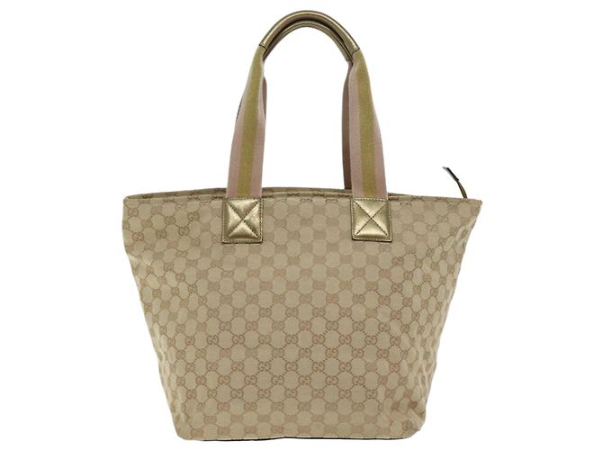 Borsa tote Gucci GG Canvas Sherry Line oro rosa argento 131231 Auth ki5011 D'oro - vista 2