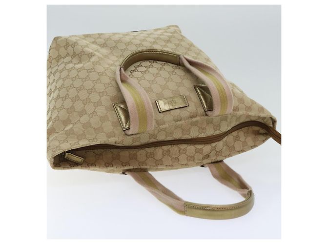 Borsa tote Gucci GG Canvas Sherry Line oro rosa argento 131231 Auth ki5011 D'oro - vista 6