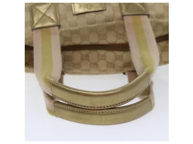Borsa tote Gucci GG Canvas Sherry Line oro rosa argento 131231 Auth ki5011 D'oro - vista 7