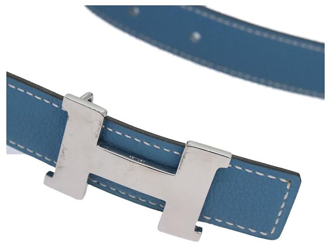 Hermès HERMES Ledergürtel 39,4"" blau Auth 89732 - Ansicht 2