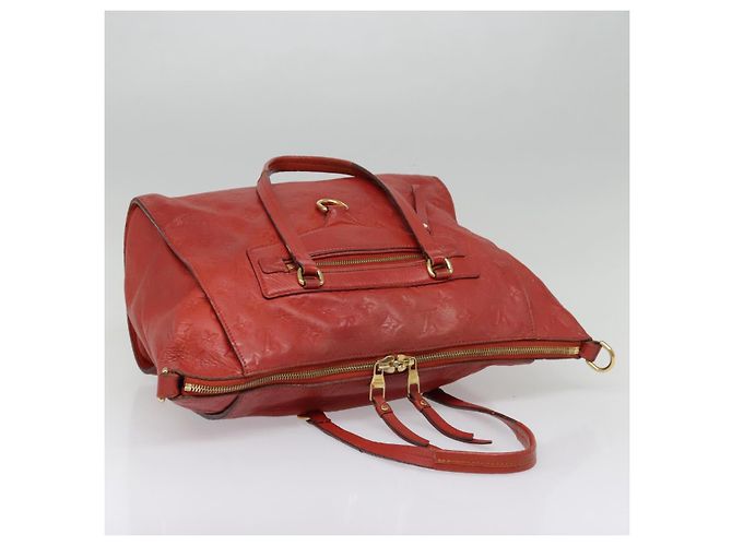 LOUIS VUITTON Borsa Monogram Empreinte Lumineuse PM 2way Orian M40552 Auth bs18421 Arancione - vista 6