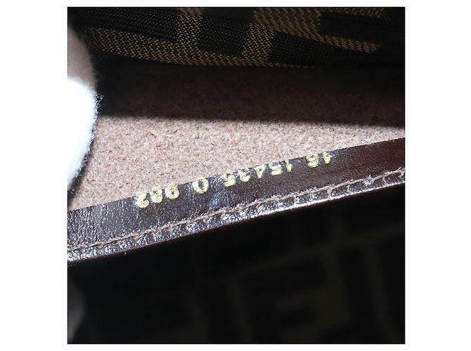 FENDI Handtasche Holz Beige Gold Auth bs18841 Golden - Ansicht 12