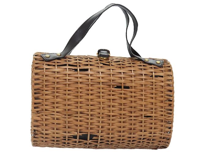 FENDI Handtasche Holz Beige Gold Auth bs18841 Golden - Ansicht 13