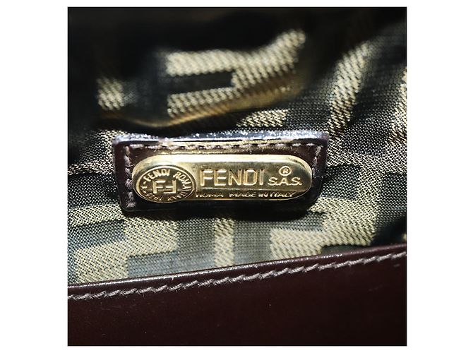 FENDI Handtasche Holz Beige Gold Auth bs18841 Golden - Ansicht 17