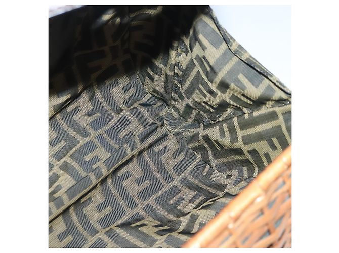 FENDI Handtasche Holz Beige Gold Auth bs18841 Golden - Ansicht 18