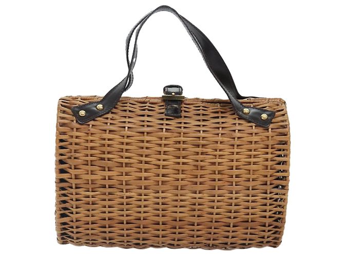FENDI Handtasche Holz Beige Gold Auth bs18841 Golden - Ansicht 2