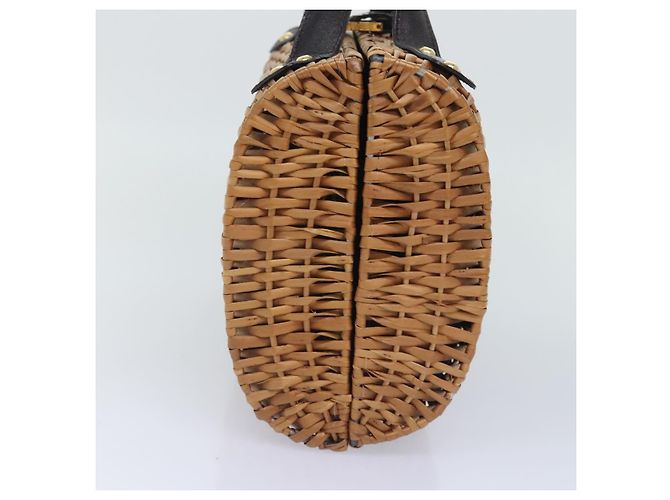FENDI Handtasche Holz Beige Gold Auth bs18841 Golden - Ansicht 3
