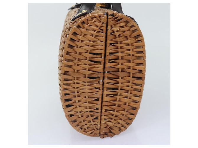 FENDI Handtasche Holz Beige Gold Auth bs18841 Golden - Ansicht 4