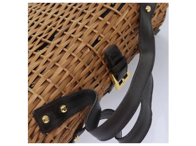 FENDI Handtasche Holz Beige Gold Auth bs18841 Golden - Ansicht 6