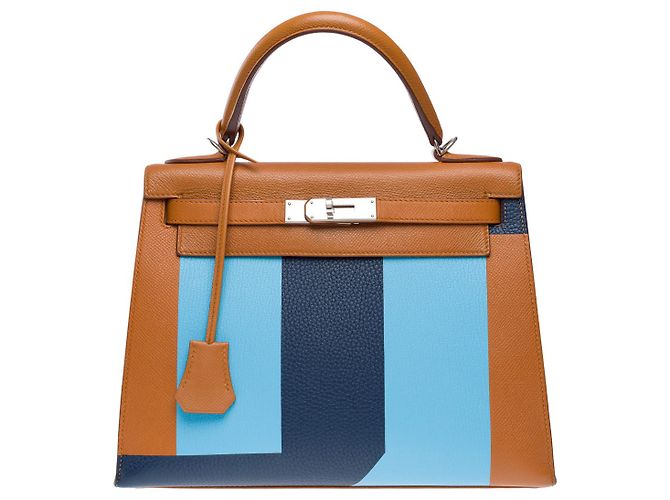 Hermès HERMES Kelly 28 Bag in Multicolor Leather - 102118 Multiple colors - view 2