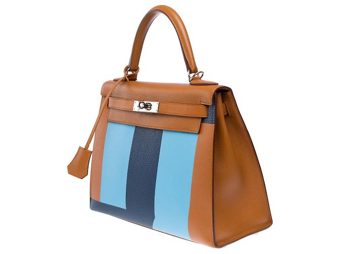 Hermès HERMES Kelly 28 Bag in Multicolor Leather - 102118 Multiple colors - view 4