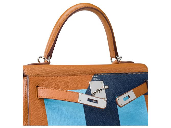 Hermès HERMES Kelly 28 Bag in Multicolor Leather - 102118 Multiple colors - view 6