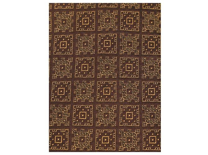 Romeo Gigli Brown Pattern Silk Tie - view 2