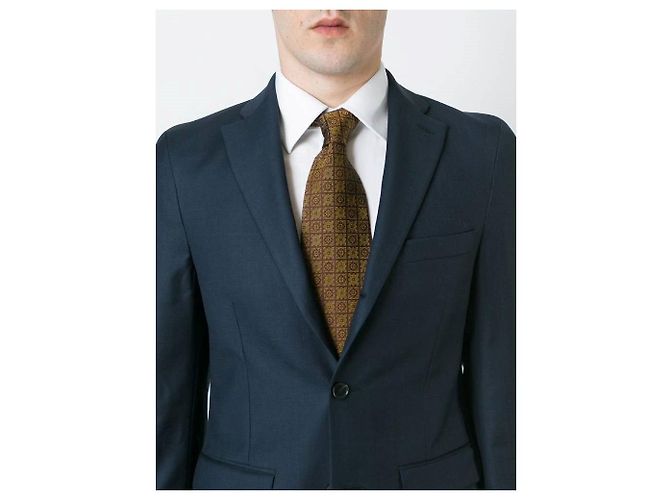 Romeo Gigli Brown Pattern Silk Tie - view 3