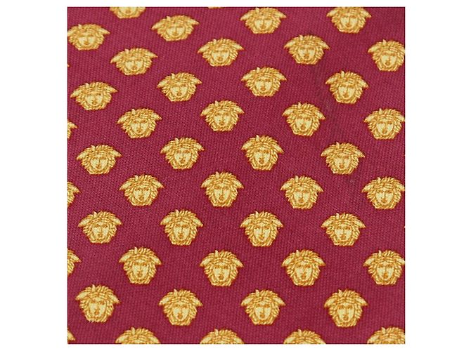 Cravatta in seta Medusa Bordeaux Gianni Versace - Anni 2000 D'oro Bordò Sabbia - vista 3