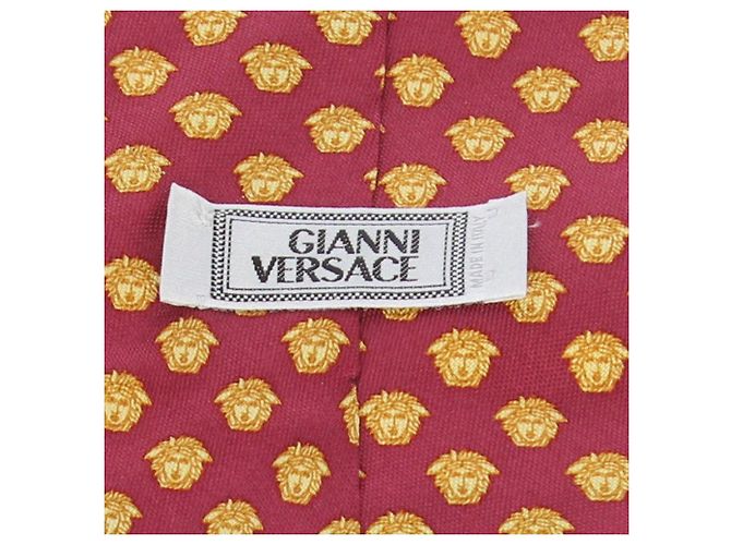 Cravatta in seta Medusa Bordeaux Gianni Versace - Anni 2000 D'oro Bordò Sabbia - vista 4