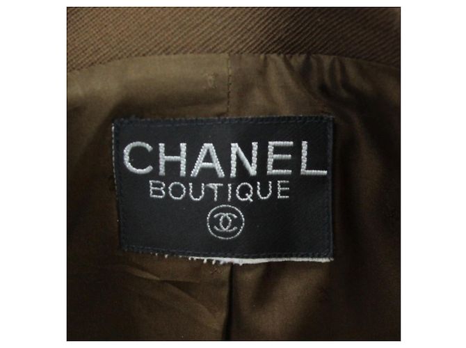 Blazer in lana marrone e nero Chanel - anni 2000 - vista 9