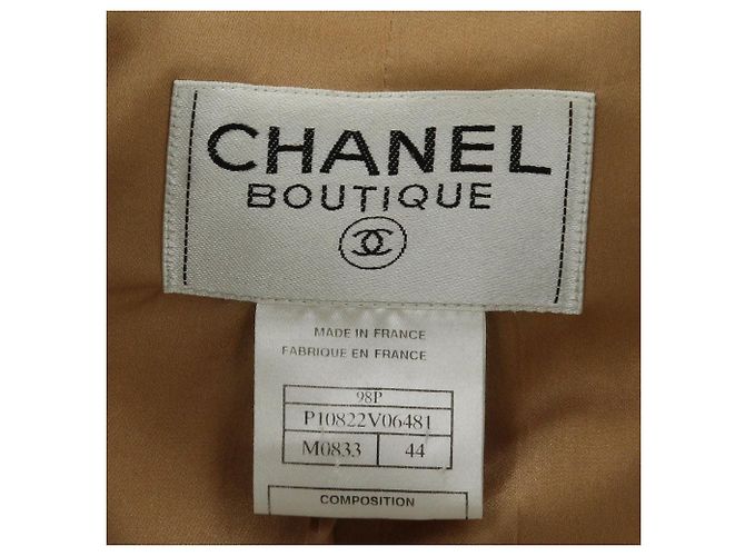 Beige bestickte Wolljacke von Chanel - Ansicht 13