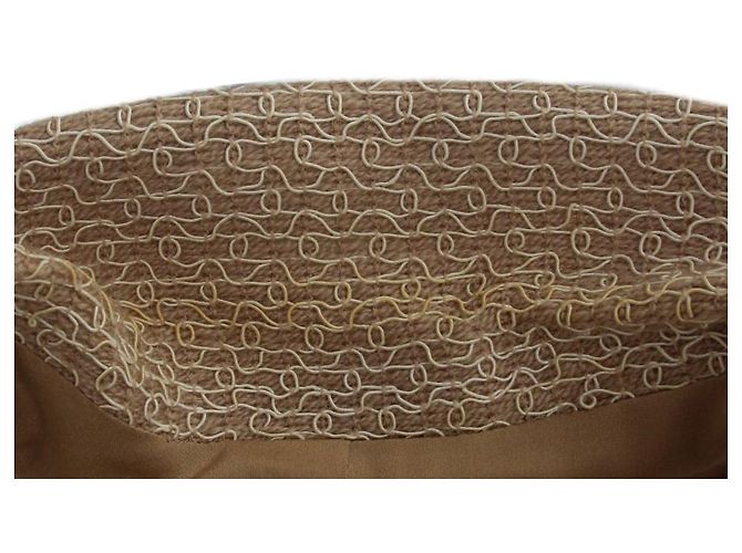 Beige bestickte Wolljacke von Chanel - Ansicht 5