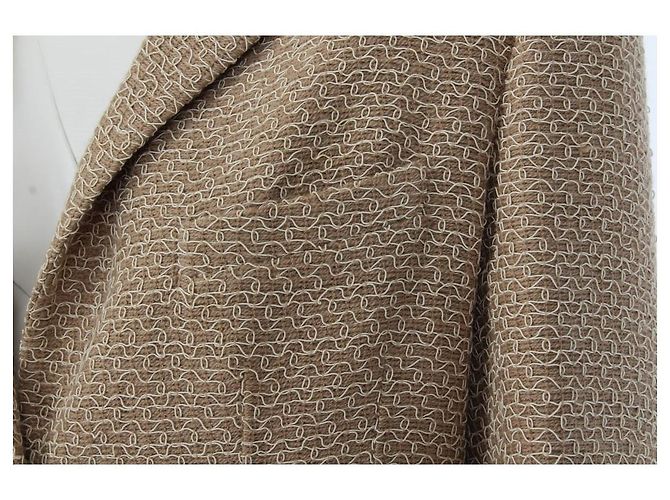Beige bestickte Wolljacke von Chanel - Ansicht 8