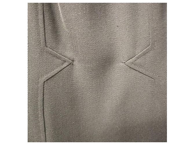 Vestido ajustado de lana marrón Chanel Castaño - vista 5