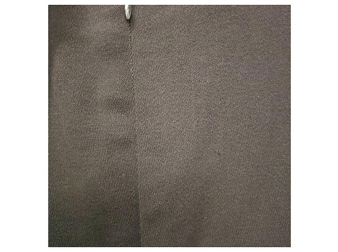 Vestido ajustado de lana marrón Chanel Castaño - vista 8