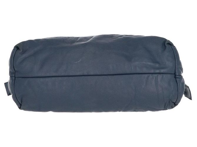 Borsa a spalla in pelle blu Chanel - anni 2000 - vista 5