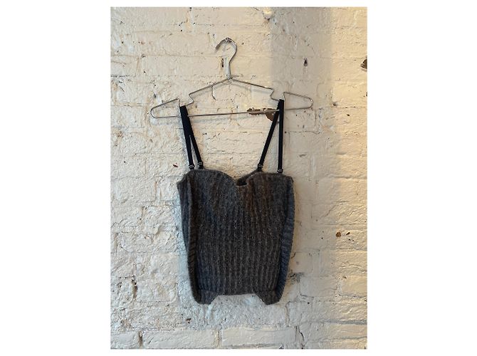 Autre Marque Top bustier de punto Sisley Gris - vista 8