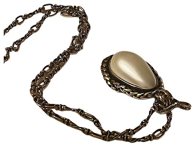 Collana a serpente in perle di vetro bianche vintage autentica Alexander McQueen - vista 4