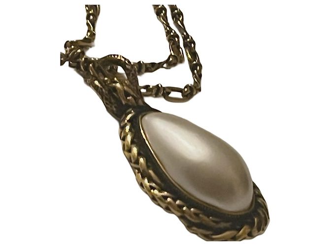 Collana a serpente in perle di vetro bianche vintage autentica Alexander McQueen - vista 6