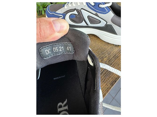 Sneakers Dior B-30 Blu Navy in Pelle di Agnello - vista 7