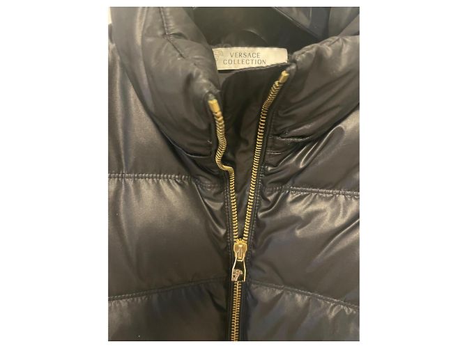 Chaqueta Versace de algodón azul oscuro - vista 2