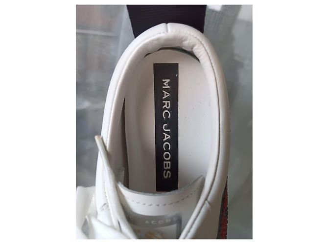 Sneakers Marc Jacobs in pelle bianca con strass Swarovski Bianco Multicolore - vista 10
