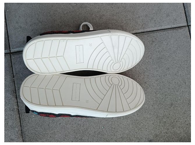 Sneakers Marc Jacobs in pelle bianca con strass Swarovski Bianco Multicolore - vista 9