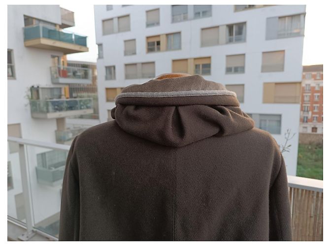Chaqueta Armani Collezioni marrón de lana con capucha Castaño - vista 11