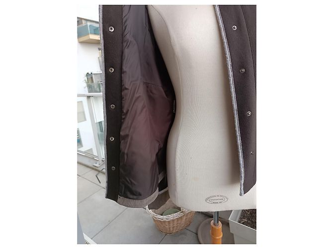 Chaqueta Armani Collezioni marrón de lana con capucha Castaño - vista 12