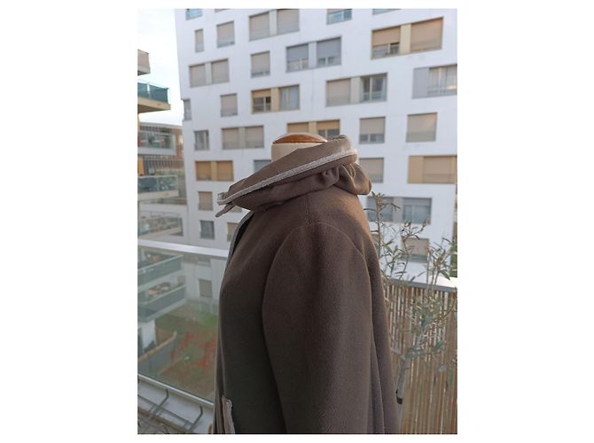 Chaqueta Armani Collezioni marrón de lana con capucha Castaño - vista 9