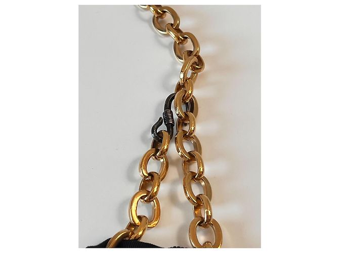 Lanvin Halskette/Brosche Schwarz Golden - Ansicht 9
