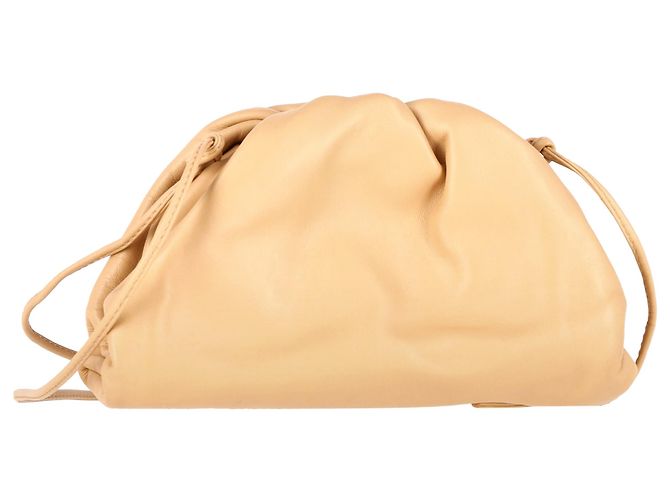 Bottega Veneta Mini Pouch 20 Borsa a Tracolla in Pelle di Vitello Gialla Giallo - vista 3