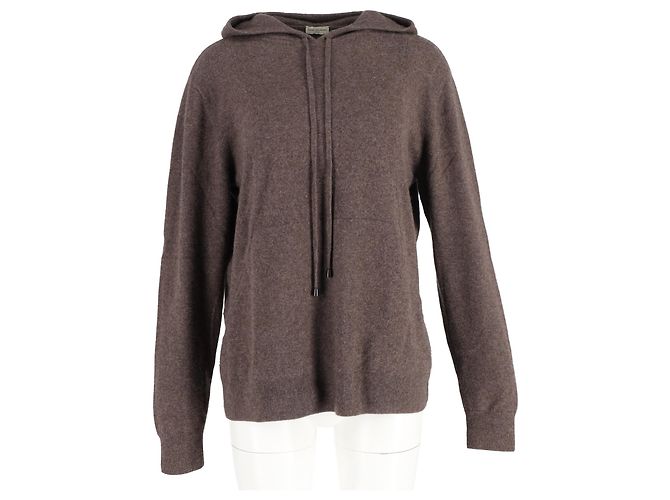 Sudadera con capucha Dries Van Noten con bolsillos en lana marrón Castaño - vista 4